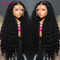 Perruque bouclée birmane en cheveux indiens bruts, pré-épilée, avec dentelle frontale HD 13x4 13x6, sans colle, pour femmes noires