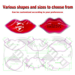Compresa de Gel Reutilizable en Forma de Labios, Mini Compresa Fría y Caliente de Color Rosa con Logotipo Personalizado para Alivio del Dolor, Venta al por Mayor - Product Image 6