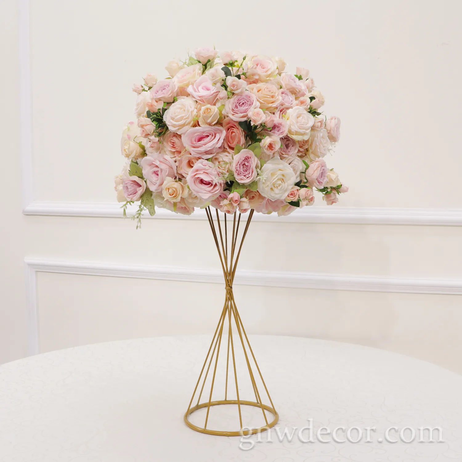 थोक रेशम हाइड्रेंजिया शादी की आपूर्ति सजावट Wisteria सजावटी गुलाब Vases फूल Centerpieces गुलदस्ता