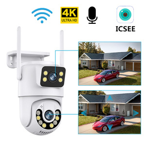 OEM Dual Lens 6MP PTZ HD <b>Camera</b> <b>Wireless</b> Outdoor Waterproof IP66 Wall Mounted Surveillance Monitor - Product Image 4