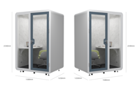 Pod de bureau moderne pour intérieur, pod de bureau à domicile personnalisé, espace de travail acoustique préfabriqué prêt à l'emploi, pour réunions, bureaux, bâtiments, hôpitaux