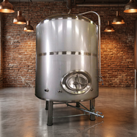 Cuve de brassage en acier inoxydable de qualité alimentaire 300L 500L 1000L 2000L avec chemise de refroidissement pour équipement de brasserie artisanale