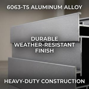 Porte <span class=keywords><strong>coulissante</strong></span> GELLJA à double vitrage avec cadre en aluminium thermolaqué au design moderne, <span class=keywords><strong>isolation</strong></span> thermique pour hôtel - Product Image 4