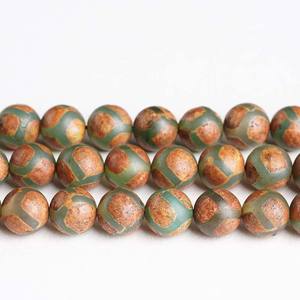 خرز كريستال جيوروييا على شكل صدفة السلحفاة القديمة، خرز عقيق مصقول، إكسسوارات يدوية الصنع من التبت، حرف ثقافية بوذية - Product Image 1