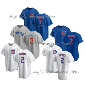 2022 New Stitched Baseball Jersey Chicago Cub #2 Nico Hoerner #7 Yan Gomes Top Embroidery Jersey