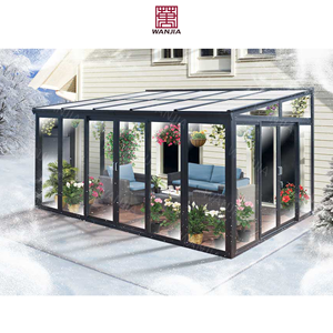 Véranda en aluminium n°1, design moderne, maison en verre extérieure, jardin d'hiver <span class=keywords><strong>4</strong></span> saisons pour application extérieure - Product Image 2