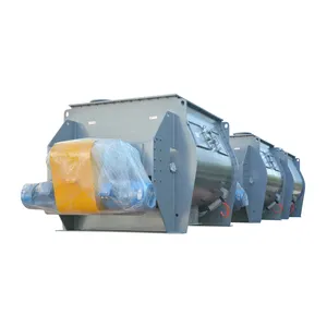 twin shaft mixer cement dry motor sand powder mixing machine paddle mixer