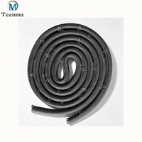 Cordon d'étanchéité élastique en fibre de verre pour porte de four avec fil et clips en acier inoxydable, joint d'étanchéité pour poêle et four