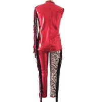 Brillant feuille danse garçon Style porter imprimé léopard Costume de danse fou extraterrestre homme scène Performance Jazz danse porter