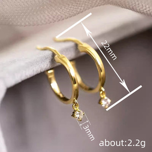 Orecchini Pendenti Geometrici Rotondi per Donne, Gioielli Eleganti Minimalisti per Uso Quotidiano - Product Image 4