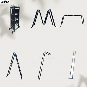 <span class=keywords><strong>Échelle</strong></span> en aluminium à chevrons polyvalente télescopique de Type fort 4x2 à 4x6 plate-forme pliable polyvalente <span class=keywords><strong>pour</strong></span> une utilisation au bureau à domicile - Product Image 4