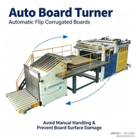 Apilador de Láminas Corrugadas Industriales con Transportador Motorizado, Máquina Automática para Apilar Cartón para Fabricación de Cajas