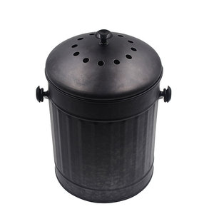 <span class=keywords><strong>Poubelle</strong></span> de cuisine, bac à compost pour les résidus de légumes, bac à compost pour les <span class=keywords><strong>déchets</strong></span> de cuisine en fer noir rétro - Product Image 3