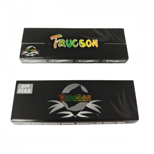 กระดาษมวนบุหรี่ TRUCSON สีขาว ขนาด 1 1/4 จำนวน 50 แผ่น พร้อมที่กรอง 50 ชิ้น ทำจากเส้นใยพืชธรรมชาติ เผาไหม้ช้า บรรจุ 24 สมุด/กล่อง - Product Image 5