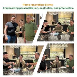 Armoires de cuisine en acier inoxydable de luxe sur mesure - Projet de rénovation haut de gamme intégré à l'îlot et à l'appartement avec évier - Product Image 6