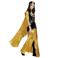 Costume d'Halloween Cléopâtre égyptienne, reine d'Égypte, robe de soirée sexy dorée, cosplay, costumes de fête de carnaval