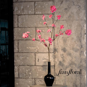 פרחי אפרסק מלאכותיים ריאליסטיים של FONG IAN, קישוט מודרני לאביב, ראש השנה, יום האם, חתונה, מסיבה, סידור שולחן לבית - Product Image 3