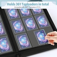 Álbum para Tarjetas Coleccionables, Álbum con 360 Bolsillos para Tarjetas Coleccionables, Carpeta con Cierre para Tarjetas Coleccionables