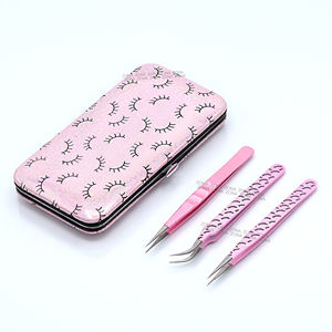 Estuche de pinzas magnéticas Superventas 3 piezas Estuche magnético impreso para pestañas para extensiones de pestañas Estuche de pinzas - Product Image 3