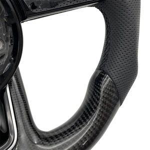 Volant de voiture en cuir et fibre de carbone pour <span class=keywords><strong>Audi</strong></span> B9 A3 A4 A5 RS3 RS4 S3 S4 S5 A6 A7 <span class=keywords><strong>A8</strong></span> Q5 Q7 Q8 TT R8 S6 RS6 RS7 S7 B8.5 B8 - Product Image 6