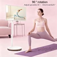Téléviseur intelligent Android 24/27/32 pouces, téléviseur intelligent sans fil rechargeable portable avec support, écran tactile défilable à bas prix