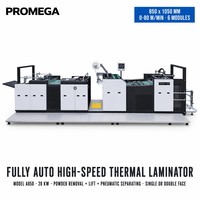 Laminateur thermique électrique entièrement automatique à grande vitesse pour papier et plastique, vitesse 0-80 m/min, garantie 1 an, simple/double face
