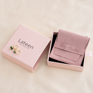 Custom Logo Hot Sale Pink Drawer Jewelry Packaging <b>Box</b> Paper Cardboard <b>Gift</b> <b>Box</b> for Ring Necklace Bracelet <b>Earrings</b> - Product Image 2