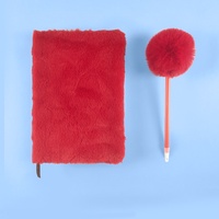Journal en peluche avec stylo Journal personnalisé ensemble taille A5 filles stylo en peluche cahier fournitures scolaires cahiers