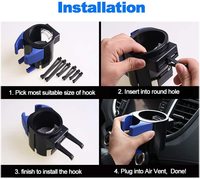 Amazon Offre Spéciale complet Nouveau PC Plastique Porte-gobelet de voiture Kits d'intérieur multifonctions avec tasse à café et caractéristiques de support de téléphone