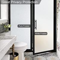 Papier de contact transparent blanc mat autocollant de confidentialité givré chambre salle de bain décoration de la maison film de fenêtre en verre givré