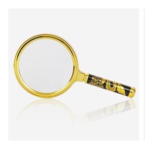 Rồng xử lý 50 Bijia kim loại Retro Kính lúp Ống kính thủy tinh quang học người cao tuổi đọc báo cầm tay kính lúp - Product Image 1