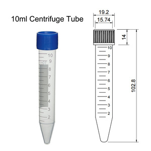 प्रयोगशाला थोक प्लास्टिक शंक्वाकार नीचे स्नातक की उपाधि डिस्पोजेबल बाँझ 10ml अपकेंद्रित्र ट्यूब - Product Image 4