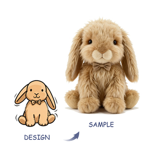 Trẻ Em Tùy Chỉnh Nâu Dài Tai Thỏ Giường Thời Gian Động Vật Sang Trọng Dễ Thương Phim Hoạt Hình Búp Bê Trẻ Em Món Quà Sinh Nhật Động Vật Sang Trọng Đồ Chơi - Product Image 1