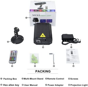 Đa mô hình giọng nói kích hoạt Đảng chiếu sáng DJ Laser RGB LED ánh sáng sân khấu giáng sinh trang trí ánh sáng - Product Image 5