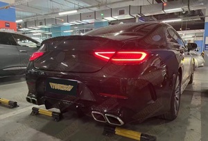 Accessori Auto parti del corpo labbro posteriore con punta per Benz <span class=keywords><strong>CLS</strong></span> W257 <span class=keywords><strong>C257</strong></span> aggiornamento CLS63 diffusore posteriore con tubo di scarico nero e argento - Product Image 5