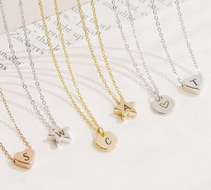 Collana Personalizzata in Acciaio Inossidabile per Bambini con Ciondolo a Forma di Cuore, <span class=keywords><strong>Stella</strong></span>, Moneta, Fiore, Minimalista per Ragazze Giovani e Adolescenti - Product Image 6