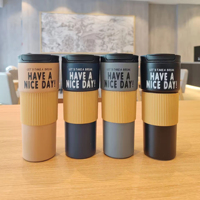 Mug Kopi Stainless Steel Dinding Ganda Botol Air Vakum Desain Kreatif Mug Minum Portabel Cangkir Terisolasi untuk Pelajar