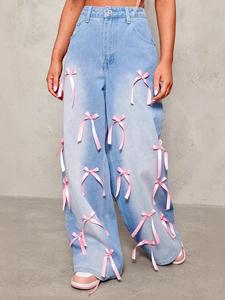 Jeans en denim de coton délavé sur mesure pour hommes 2026, pantalon ample à jambes larges, style streetwear, grandes tailles, échantillons fournis par le fabricant - Product Image 6