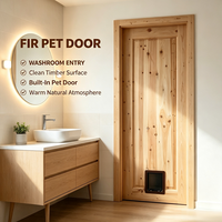 Soft Pastoral Solid Fir Solid Wood Interior Door Stable Timber Door for Rural Residence Decoration