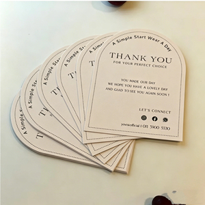 Biglietti di ringraziamento personalizzati in carta patinata, buste incluse, campionatura rapida, ideali per piccole imprese - Product Image 5