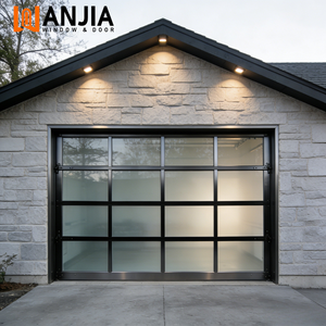 Porte de <span class=keywords><strong>garage</strong></span> automatique en aluminium à enroulement, design en verre plein, résistante aux ouragans - Product Image 2