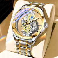 Nuevo Reloj de Cuarzo para Hombre, Diseño Hueco Transparente, Estilo Antiguo y Lujoso, Carátula Analógica de Acero Inoxidable, 40MM, Resistente al Agua 30M