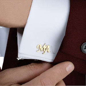 Nuovi <span class=keywords><strong>gemelli</strong></span> di nome nord moda gioielli in acciaio inossidabile anniversari regalo nome personalizzato <span class=keywords><strong>gemelli</strong></span> lettera iniziale per gli uomini - Product Image 1