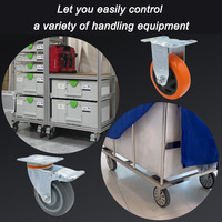 Vente en gros de roues pivotantes en pvc pour charges moyennes de 2.5 pouces, 3 pouces, 4 pouces, 5 pouces, orange, noir, avec frein