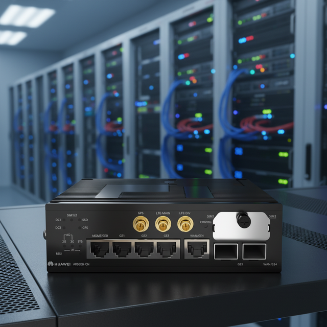 Huaweis 50010578 Router-AR502H-CN 2*RS485(or 2*RS232),1*DI/DO,3*GE (10/100/1000M RJ45),2*GE COMBO,1*LTE (dual SIM) Router