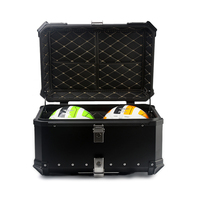 65l couleur originale alliage d'aluminium rangement bagages Top Cases moto boîte arrière luxe étanche