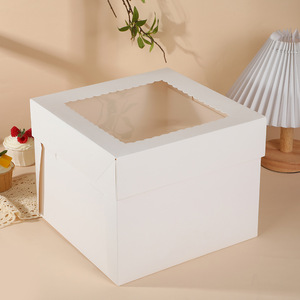 Caja para Pastel con Ventana, Cajas Desechables Blancas para Pastelería, para Pasteles, Galletas, Tartas, Cupcakes y Repostería - Product Image 3