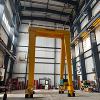 Grue à portique sur pneus en caoutchouc anti-corrosion de 50 tonnes pour terminal côtier