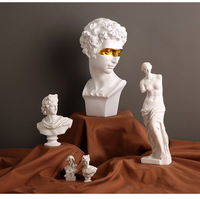 Ornements sculptés en résine scandinave, Statues de figures grecques, David, Lyre, Femme, pour le dessin en studio d'art, la nature morte, les thèmes de mode et les cadeaux