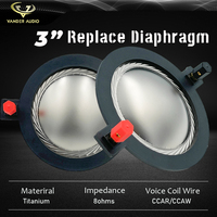 Unité de compression haute performance de remplacement avec diaphragme en titane, 8 ohms, bobine vocale de 3 pouces (75 mm)